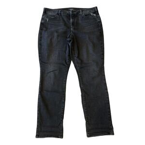 NYDJ Women's Alina Skinny Jeans Black Gray Wash Size 14